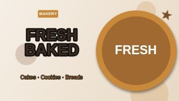 Bakery and sweets Spotlight thumbnail template, 1280 by 720