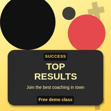 Coaching and classes Card post template, 1080 by 1080