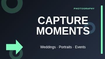 Photography Minimal thumbnail template, 1280 by 720