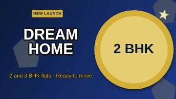 Real estate Spotlight thumbnail template, 1280 by 720