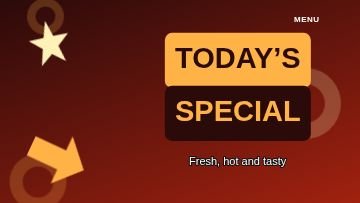 Restaurant and cafe Boxed thumbnail template, 1280 by 720