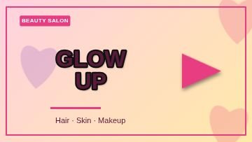 Salon and beauty Frame thumbnail template, 1280 by 720