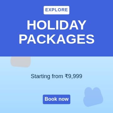 Travel agency Half and half post template, 1080 by 1080