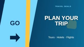 Travel agency Slant thumbnail template, 1280 by 720