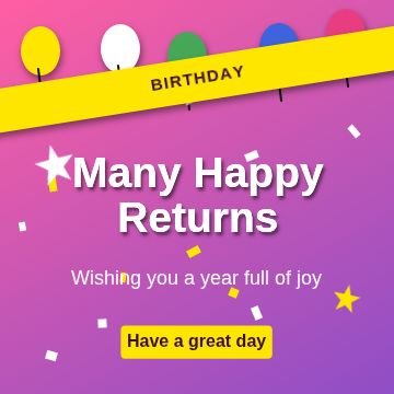 Birthday Ribbon template