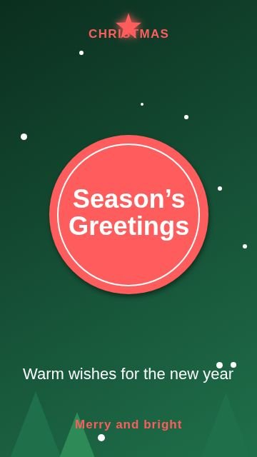 Christmas Circle badge template, 1080 by 1920