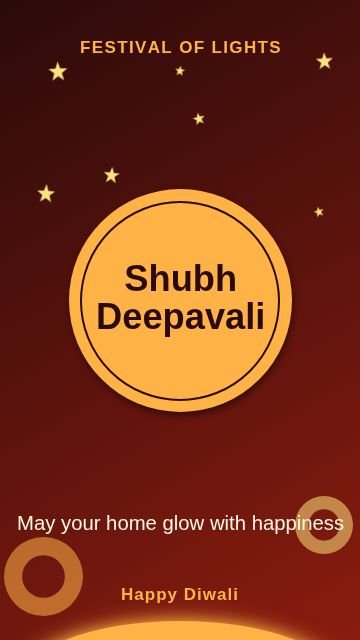 Diwali Circle badge template