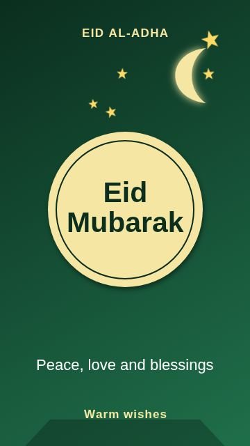 Eid Circle badge template, 1080 by 1920