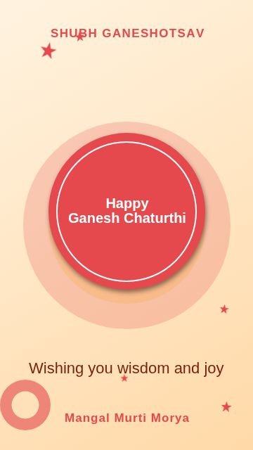 Ganesh Chaturthi Circle badge template