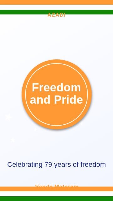 Independence Day Circle badge template, 1080 by 1920