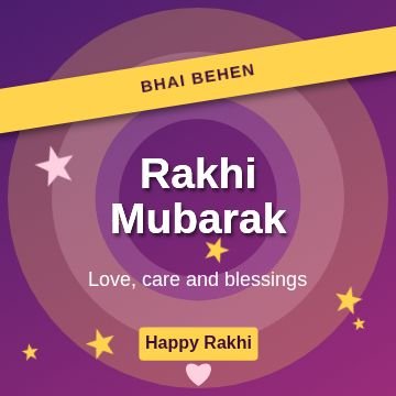 Raksha Bandhan Ribbon template, 1080 by 1080