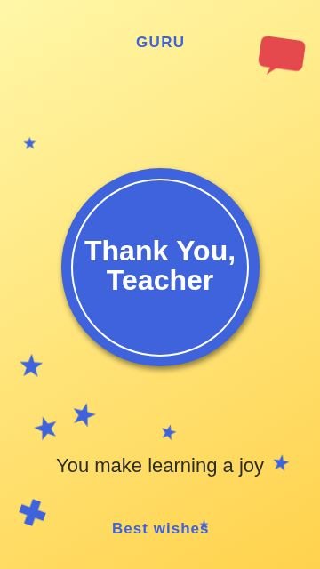 Teachers’ Day Circle badge template, 1080 by 1920