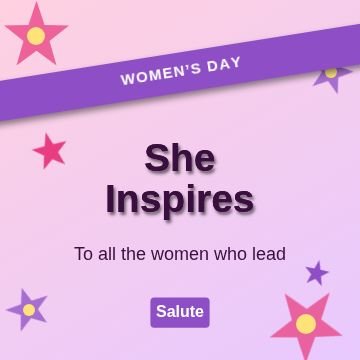 Women’s Day Ribbon template, 1080 by 1080