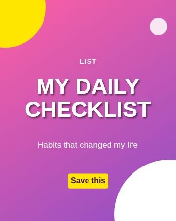 Checklist Corners template, 1080 by 1350