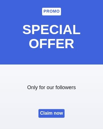 Promotion Half and half template