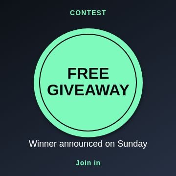 Giveaway Circle badge template, 1080 by 1080