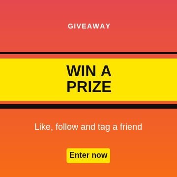 Giveaway Stripes template, 1080 by 1080