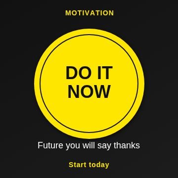 Motivation Circle badge template
