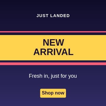 New arrival Stripes template, 1080 by 1080