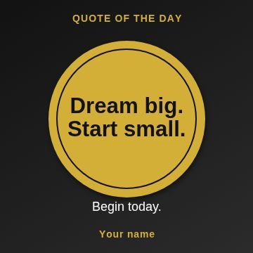Quote Circle badge template