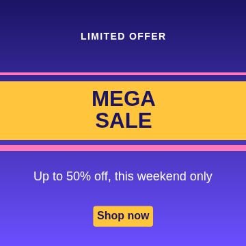 Sale Stripes template, 1080 by 1080