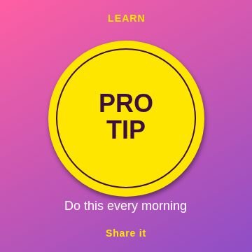 Tip of the day Circle badge template, 1080 by 1080