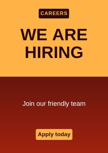 We are hiring Half and half template, 1654 by 2339
