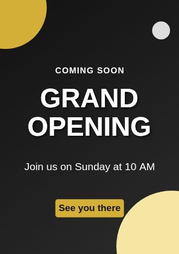 Grand opening Corners template