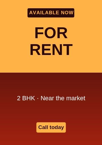 For rent Half and half template, 1654 by 2339