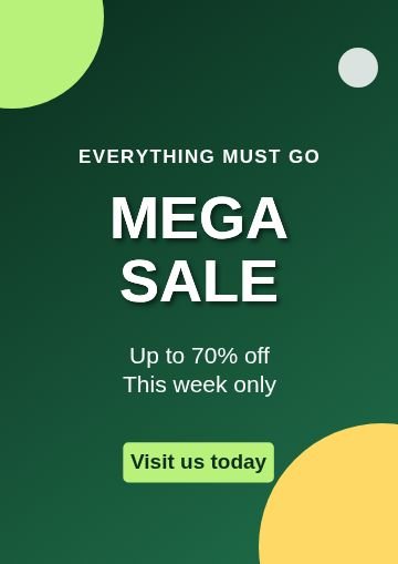 Mega sale Corners template, 1654 by 2339