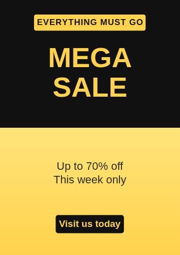 Mega sale Half and half template, 1654 by 2339
