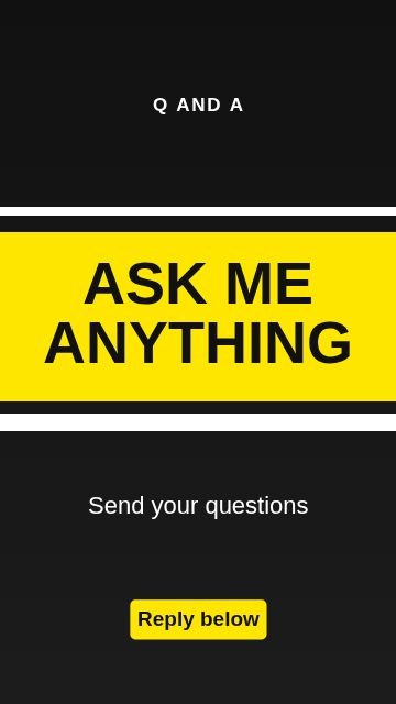 Ask me Stripes template, 1080 by 1920
