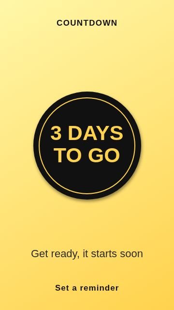 Countdown Circle badge template, 1080 by 1920