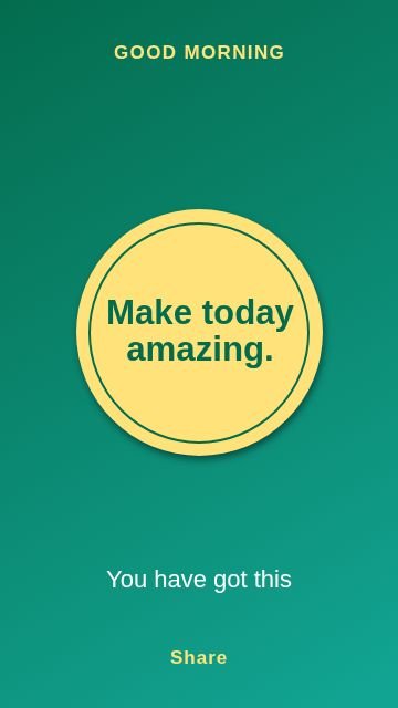 Quote Circle badge template, 1080 by 1920