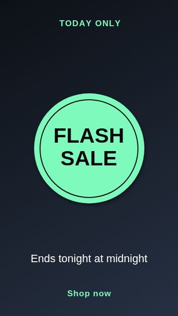 Sale Circle badge template, 1080 by 1920