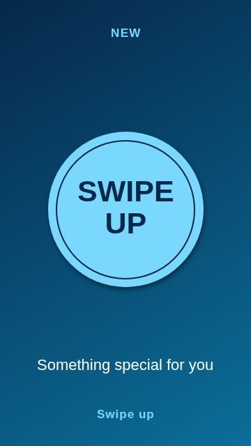 Swipe up Circle badge template, 1080 by 1920