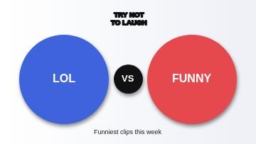 Comedy Versus template, 1280 by 720