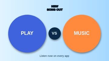 Music Versus template, 1280 by 720